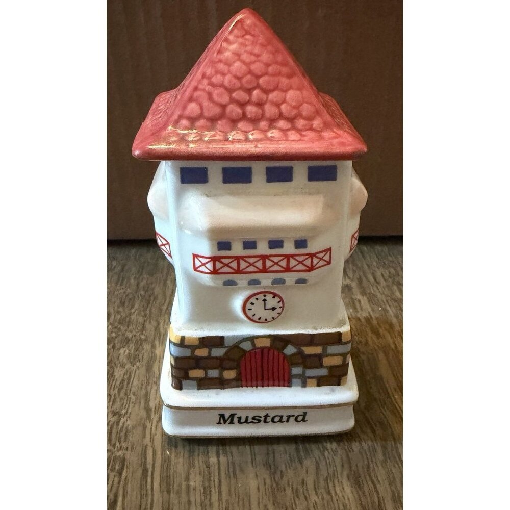Danbury Mint Spices of the World Spice Jar MUSTARD German Clock Tower